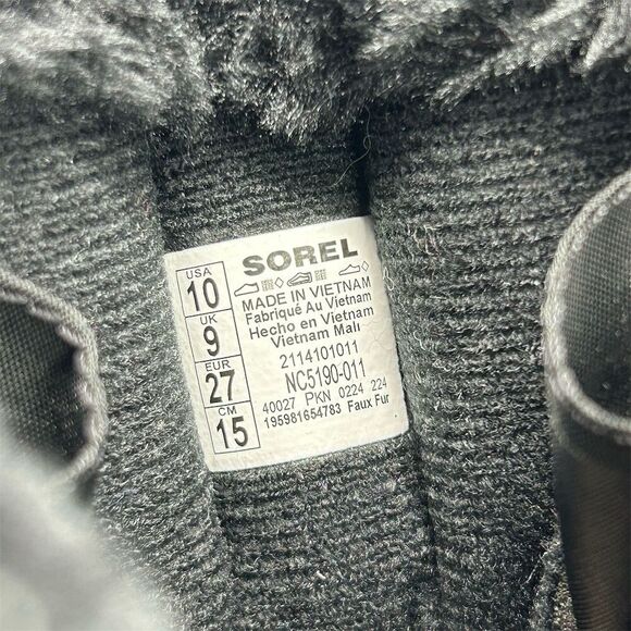 Sorel Kids Snow Commander Boots Black, Gray Blue Size 10 Toddler Waterproof - Picture 12 of 12